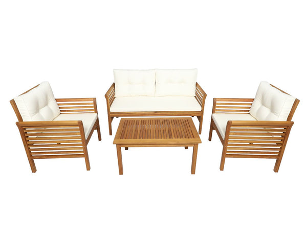 GRANDALA | Lorenda Set- 4Person Garden Wood Sofa Set, K/D