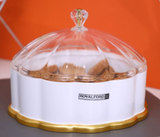 ROYALFORD | 23Cm Acrylic Candy Box White And Gold | Rf9519