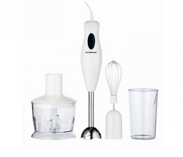 OLSENMARK | 4 in 1 Hand Blender with Copper Motor, Anti-Splatter and Stainless Steel Blade & 2 Speed | OMHB2353