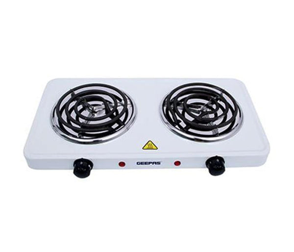 GEEPAS | Electric Double Hot Plate 2000W 2000 W Silver Black | GHP7576