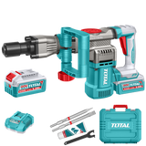 TOTAL | Tools 20V Brushless Cordless Demolition Breaker 16J SDS HEX with 2×5.0Ah Batteries & Charger | TDBLI203582