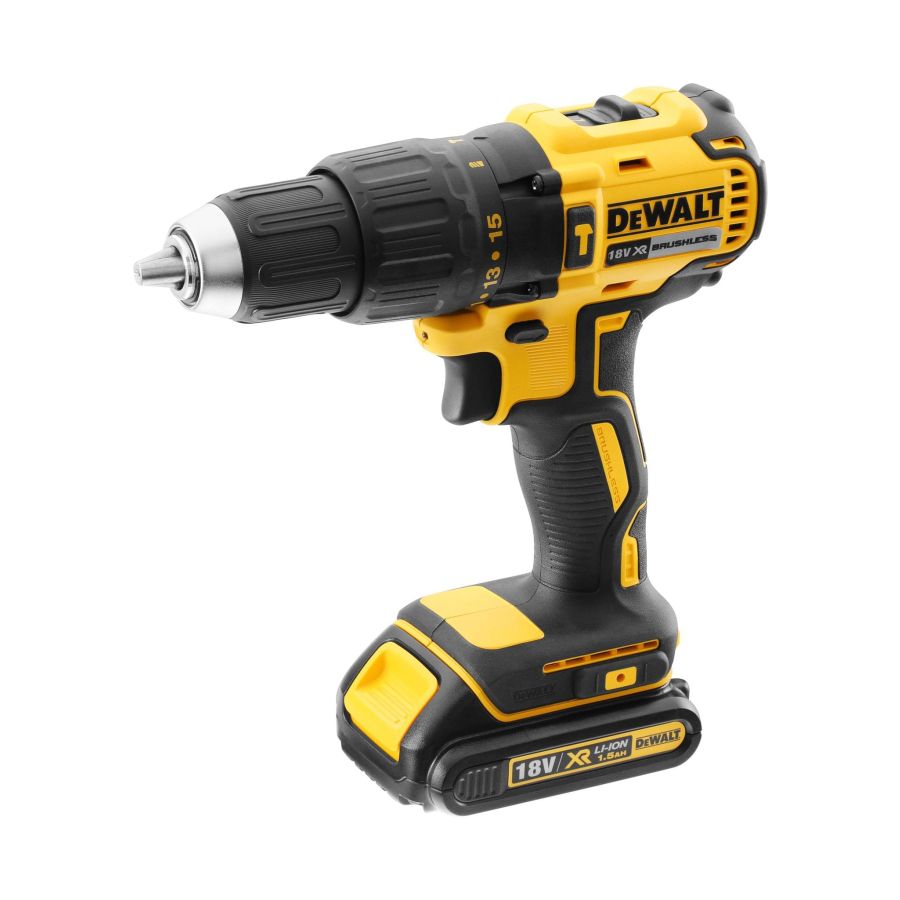 DEWALT | Cordless XR Li-Ion Brushless Compact Hammer Drill 1.5Ah 18V | DCD778S2-GB