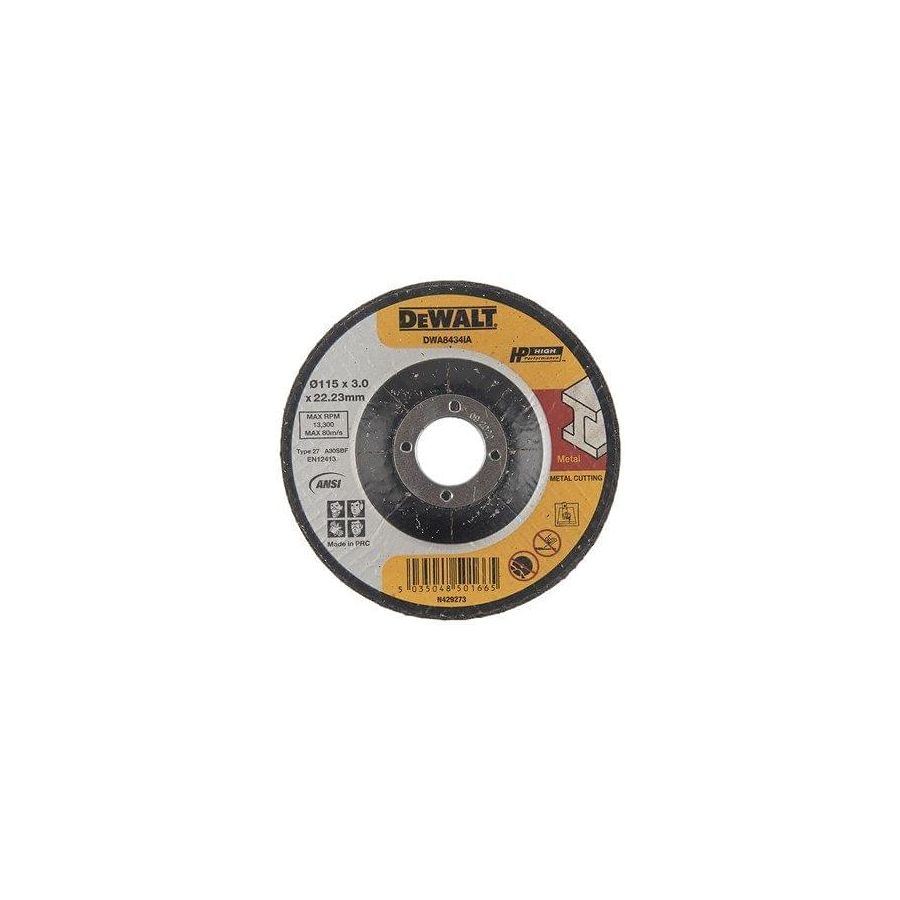 DEWALT | Metal Cutting Wheel 115X3X22.23mm | DWA8434IA-AE