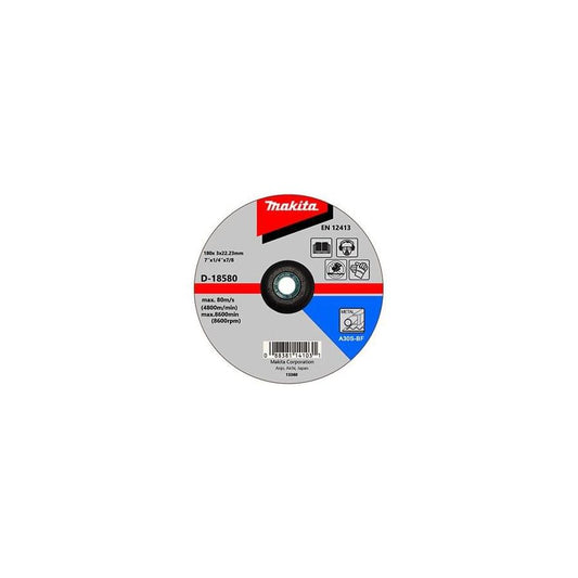 MAKITA | Cut-off wheel 180 X 3 X 22.23 A30s (For Steel) | D-18580