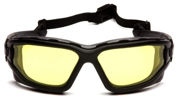 PYRAMEX | I-Force Safety Glasses Black Frame with Amber Anti-Fog Lens 48 g | SB7030SDT