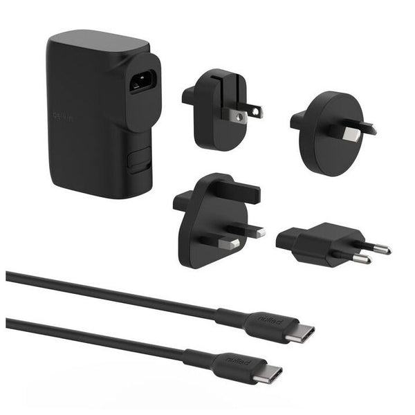 BELKIN | BoostCharge Hybrid USB Charger 25W And 5000mAh Power Bank With Travel Adapter Kit | TE0216393
