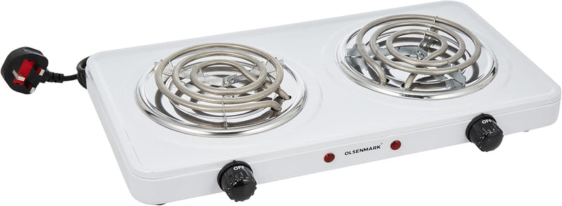 OLSENMARK | Double Burner Electric Hot Plate 1000W | OMHP2244