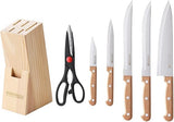 ROYALFORD | 7pcs Kitchen knife Set with Pine Wooden Block | RF12265