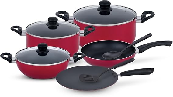 ROYALFORD | 10 Pcs Non Stick Cookware Set With Strong Forged Aluminum Body | Rf12146