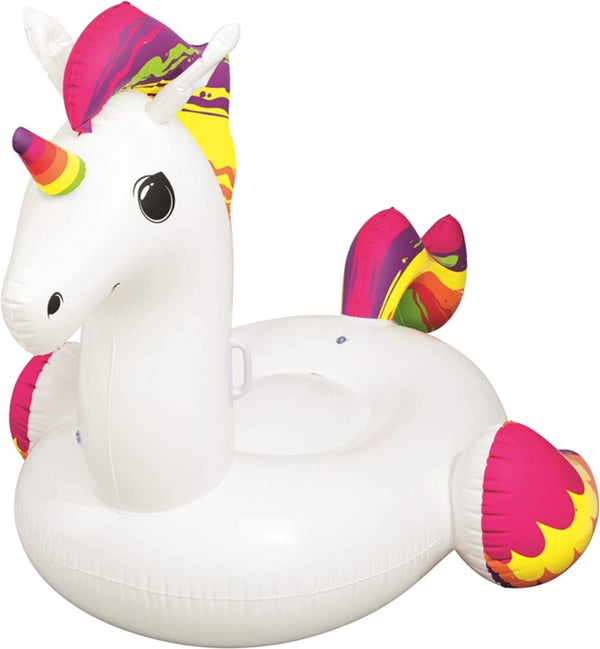 BESTWAY | Float N Fashion Supersized Unicorn Ride-On Pool Floats 7'4" x 64.5"/2.24m x 1.64m | BES115TOY00969