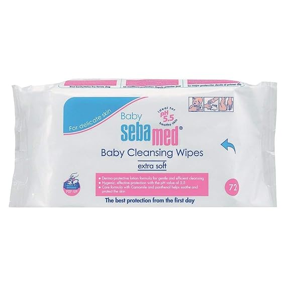 SEBAMED | Extra Soft Baby Cleansing Wipes White 2X72 Pieces | SB2026424