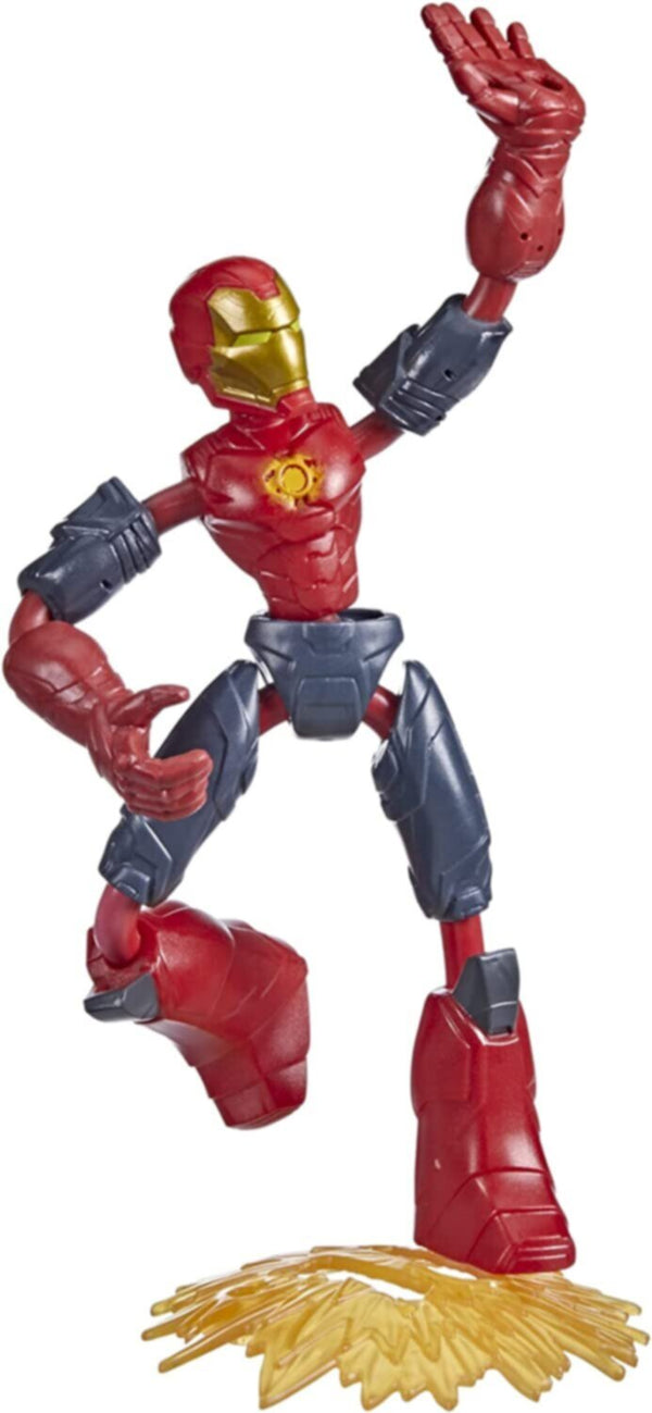 HASBRO | Avengers Bend And Flex Iron Man Fire Mission Toy 6"inch | HSO106TOY01293