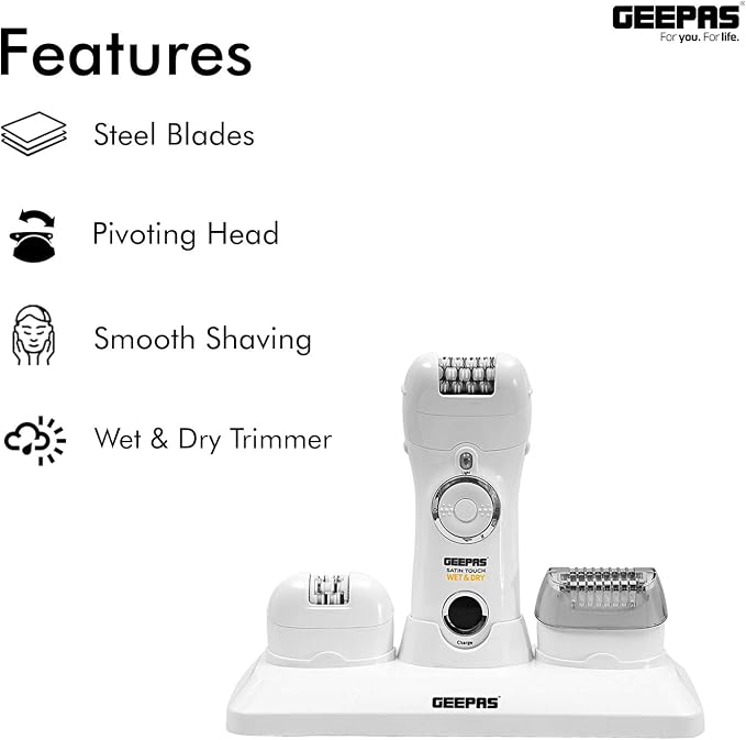GEEPAS | Stain Touch 3 in 1 Epilator | GLE86026UK