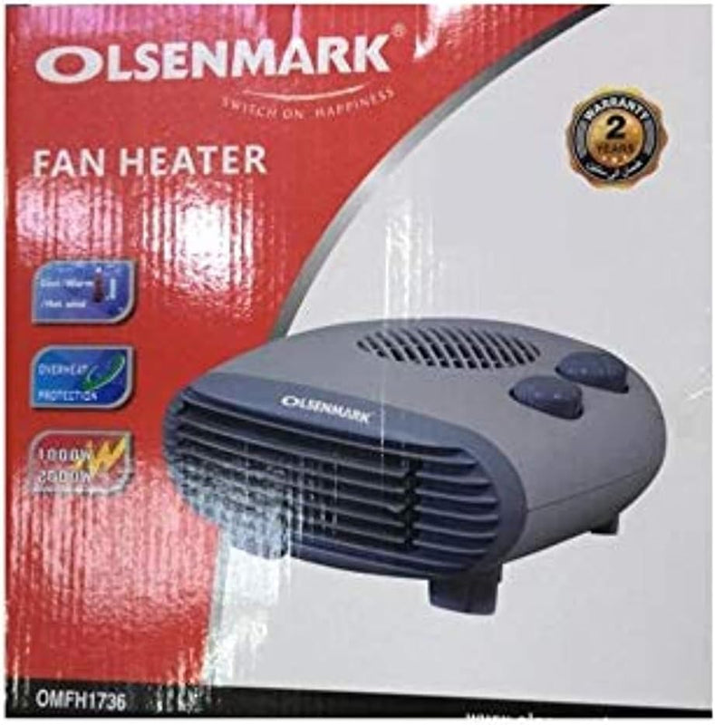 OLSENMARK | 1800-2000W 2 Heat Setting Electric Fan Heater White |OMFH1736