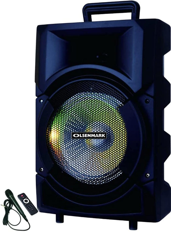 OLSENMARK | Portable Party Speaker System With 3500W PMPO Wireless Mic | OMMS1178