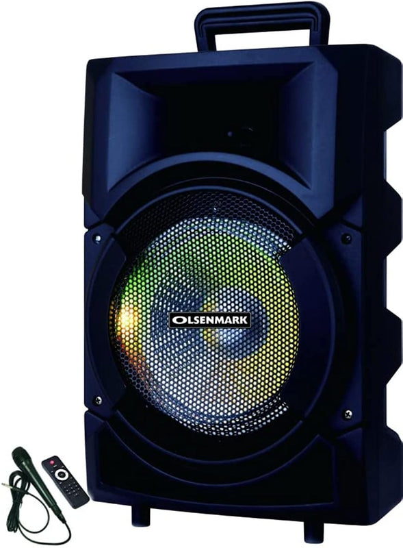 OLSENMARK | Portable Party Speaker System With 3500W PMPO Wireless Mic | OMMS1178