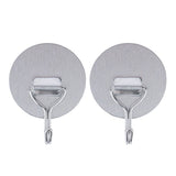 EPSILON | 2 Pcs Round Stainless Steel Hook Maximum Capacity 2KG Hook For Clothes Hats Scarves Kitchen Supplies | EPS1308
