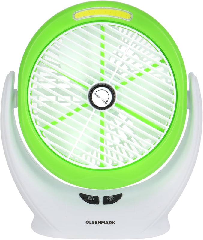OLSENMARK | 6-Inch Rechargeable Mini Fan With COB Light Long Working Hours And 3 Wind Speed High | OMF1874