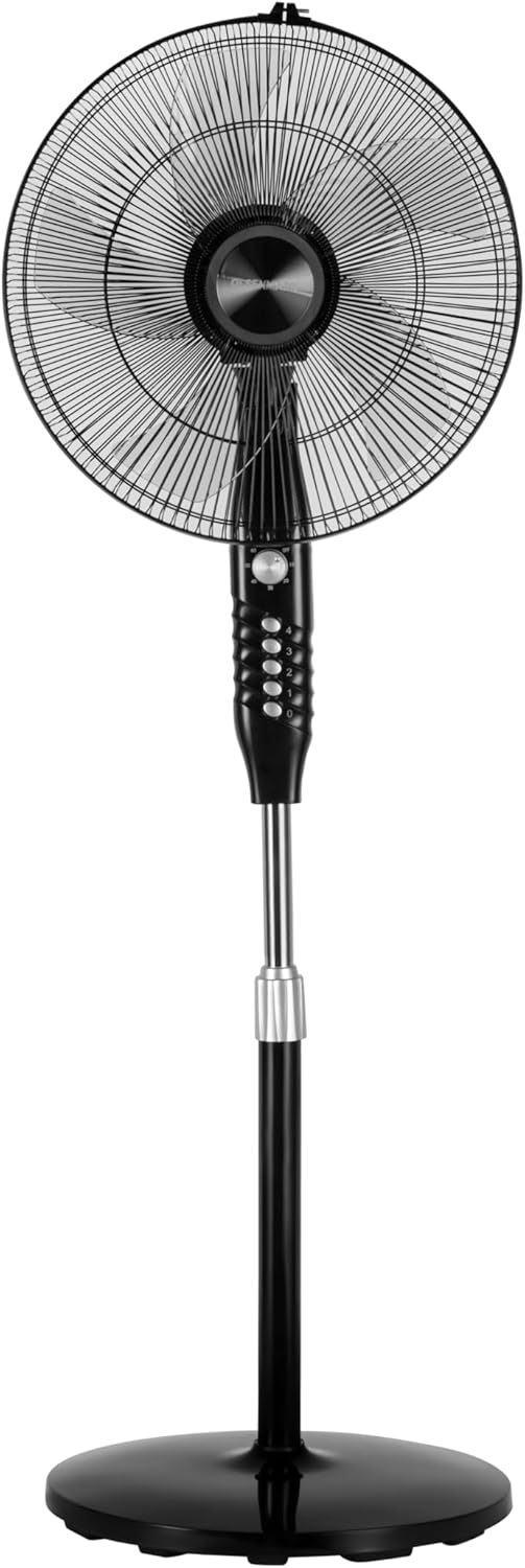 OLSENMARK | 16" Classic Stand Fan 5 Leaf Blade With 4 Speed Control And Adjustable Height |  Omf1794