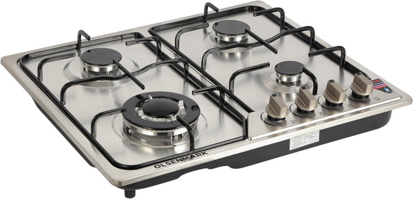 OLENMARK | 2 In 1 Gas Hob Silver |  OMCH1824