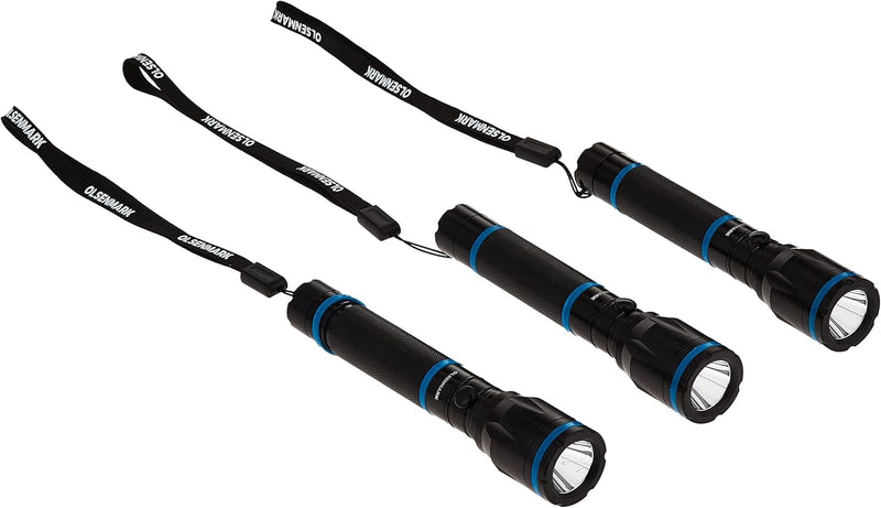 OLSENMARK | 3-In-1 Rechargeable Waterproof LED Flashlight, Black | OMHC4096