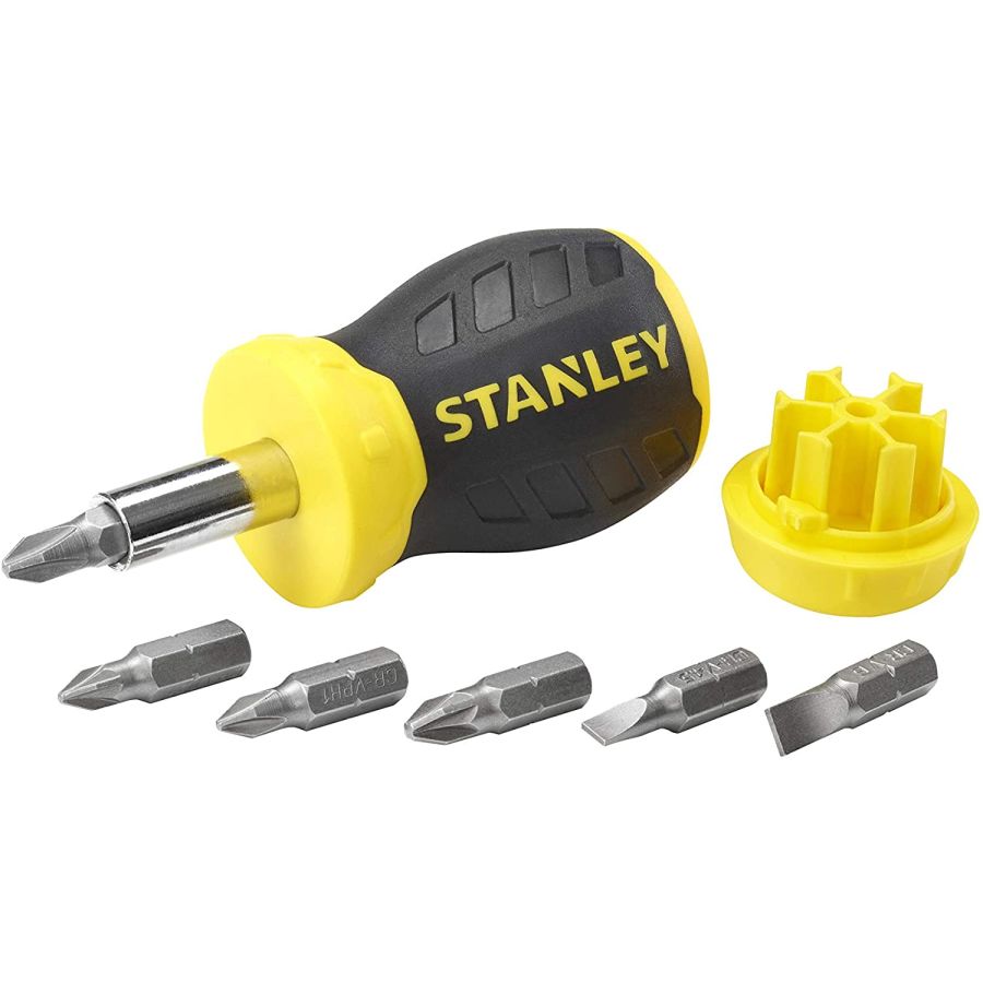 STANLEY | Stubby Multi Bit Screwdriver Set 6Bits | 0-66-357