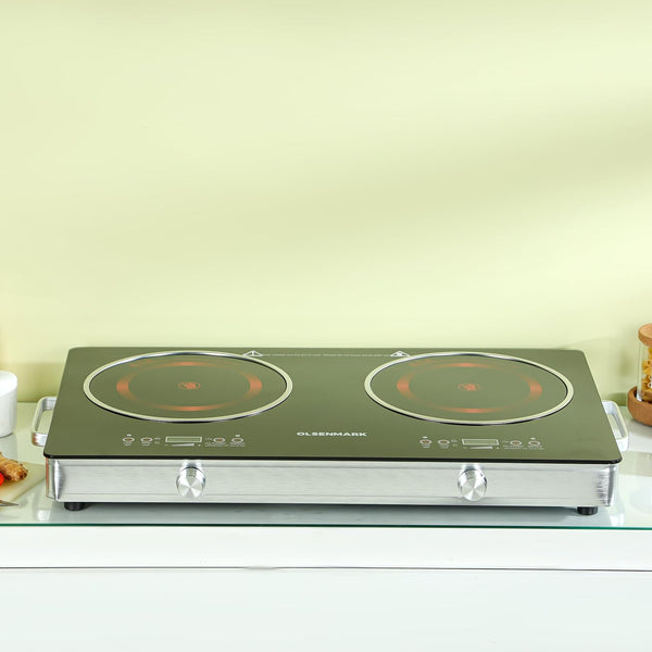 OLSENMARK | Digital Control Infrared Cooker Double Cooking Hob | OMIC2280