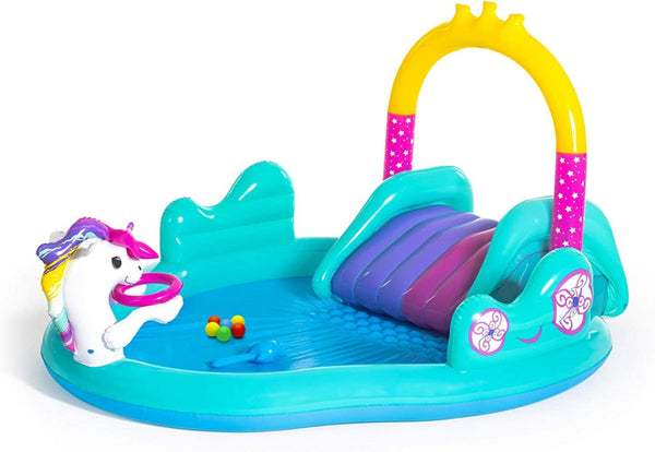 BESTWAY | Magical Unicorn Carriage Play Center 9' x 6'6" x 54"/2.74m x 1.98m x 1.37m | BES115TOY01323