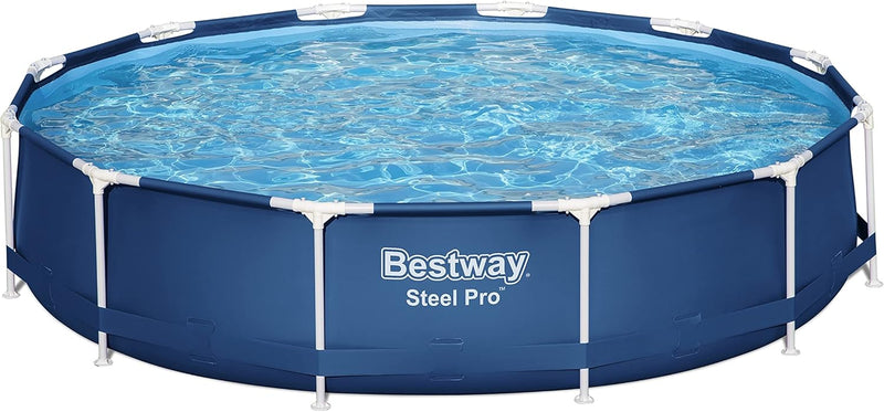 BESTWAY | Steel Pro Pool Swimming Pool Set Above Ground Round Paddling With Filter Pump 12x30-3.66mx76cm | BES115TOY01897