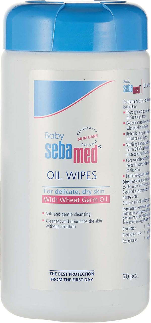 SEBAMED | Baby Oil Wipes 70 Pieces | SB3029426