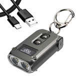 NITECORE | Dual-Core Intelligent Keychain Light with OLED Display 500 Lumens Black | TINI 2