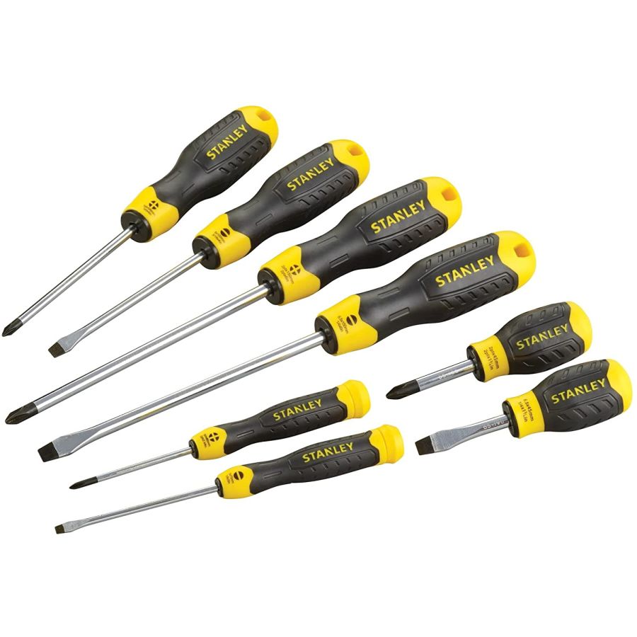 STANLEY | Screwdriver Magnetic Tip Cushion Grip 8Pcs Set | 0-65-011