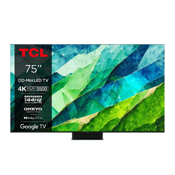 TCL | 75" Premium QD-Mini Led Pro Google TV 2000+ Ldz 3500 Nits Onkyo Speakers | 75C855
