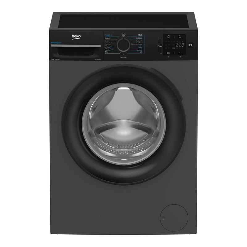 BEKO | Front Load Washing Machine, 8 kg, 1400 RPM, Bohemian Anthracite | WTV814UNXA