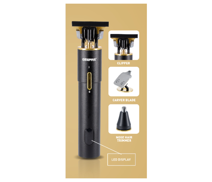 GEEPAS | 1300 Mah 3 In 1 Grooming Kit Black And Gold | Gtr56045