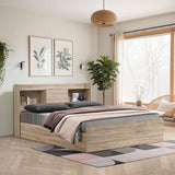 DANUBE | Supreme 180x200 King Bed with Storage French Sonoma Oak | 810100100721
