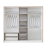 Gordion 5 Door Wardrobe - Light Cream | 810100700335