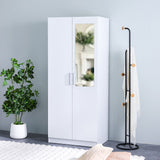 DANUBE | Supreme 2 Door Wardrobe with Mirror White | 810100700657