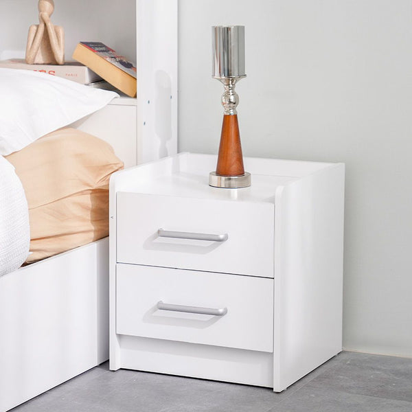 DANUBE | Supreme 2 Drawer Nightstand White | 810101800391