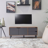 DANUBE | Modesto 2 Door + 2 Drawer TV Unit Up to 32 Inch Cherry Dark Grey | 810300300254