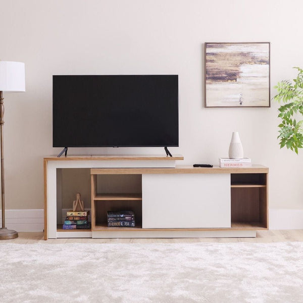 DANUBE | Lucia TV Unit with Extendable Top Up to 55" Almond Off White | 810300300451