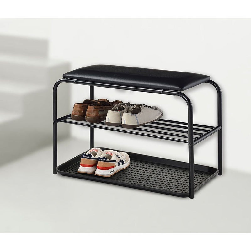 DANUBE | Lyra Shoe Rack with Seat Black | 810300400133