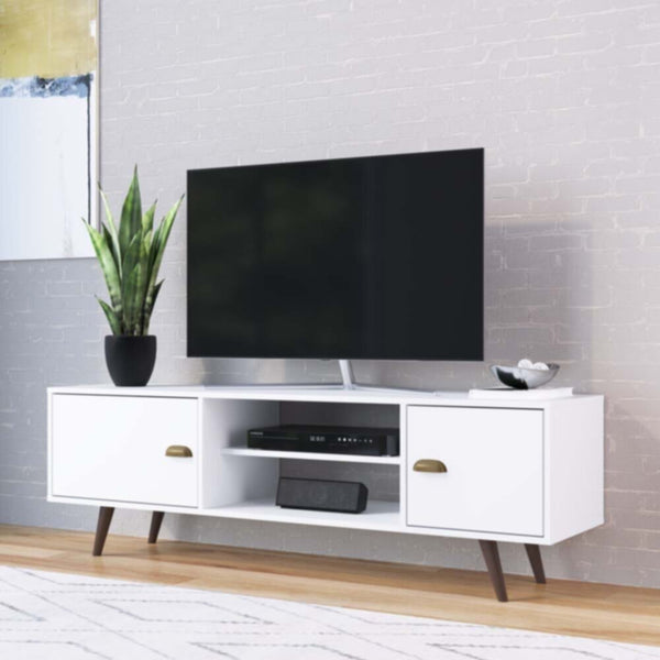 Lombre 2 Door TV Rack - White upto 50" Inches | 810302400045