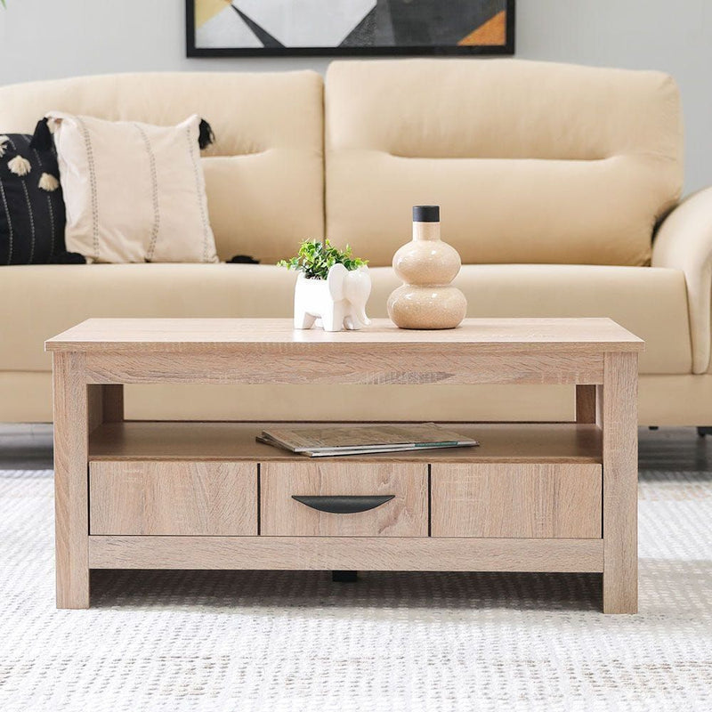 DANUBE | Anton 1 Drawer Coffee Table-Sonoma Oak | 810302600282