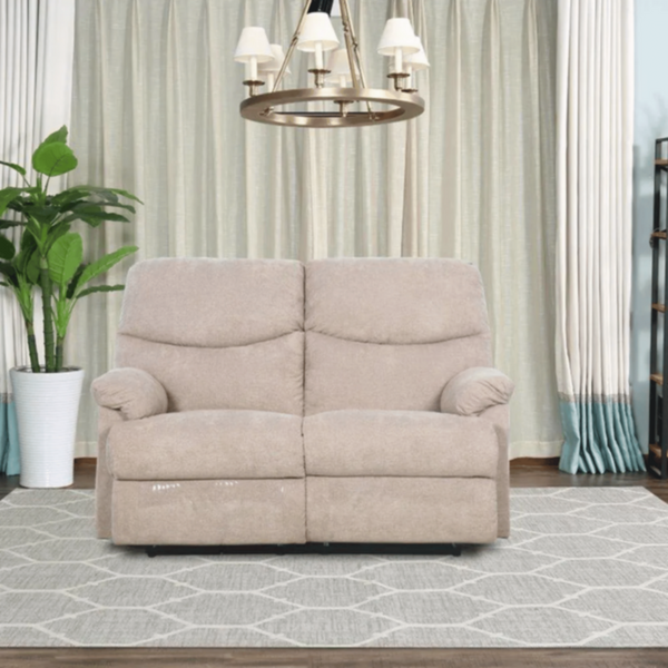 DANUBE | Baltimore 2 Seater Fabric Motion Recliner - Camel | 810302800070