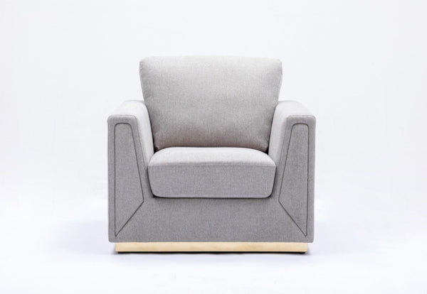 DANUBE | Lexus 1 Seater Fabric Sofa Set - Light Grey | 810302800146