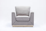 DANUBE | Lexus 1 Seater Fabric Sofa Set - Light Grey | 810302800146