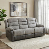 DANUBE | Greensboro 3 Seater Fabric Manual Motion Recliner Dark Grey | 810302800306