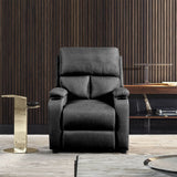 DANUBE | Mystic 1 Seater Fabric Pushback Recliner with Cup Holder Grey  | 810302800459