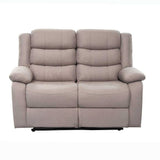 DANUBE | Homer 2 Seater Fabric Recliner Light Brown | 810302800492